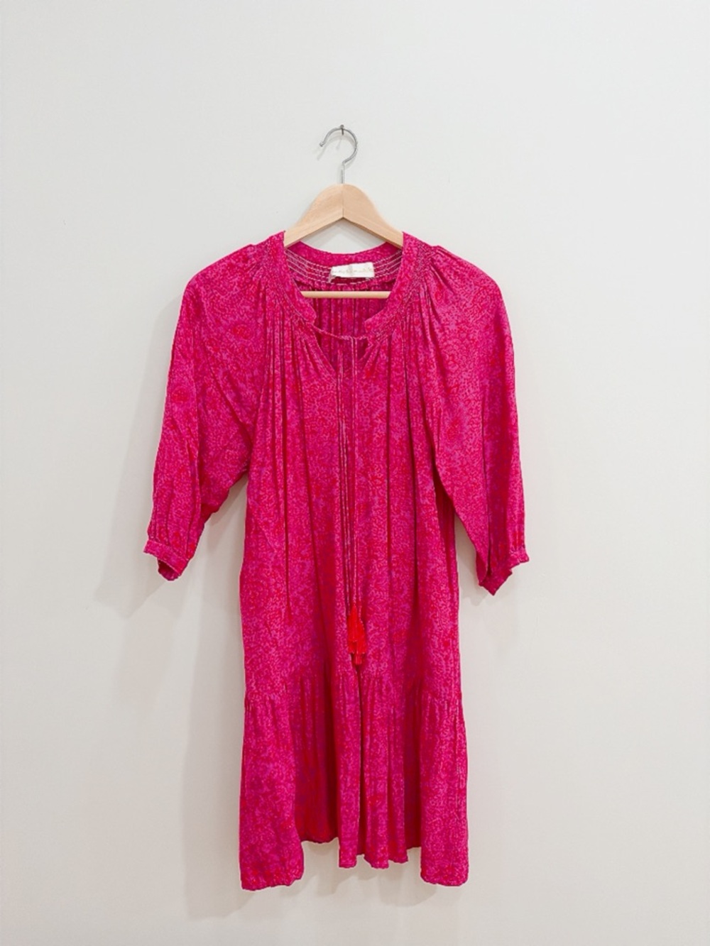 Natalie Martin Fuchsia Tie-Front Mini Dress